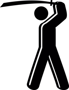 Man With A Long Thin Sword Outline Svg File, Free Vectors File